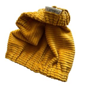 Paraorecchie-per-cani-velluto-coste-larghe-curry-Cockers-co Soft corduroy earmuffs, pre-washed - Available in 6 colours