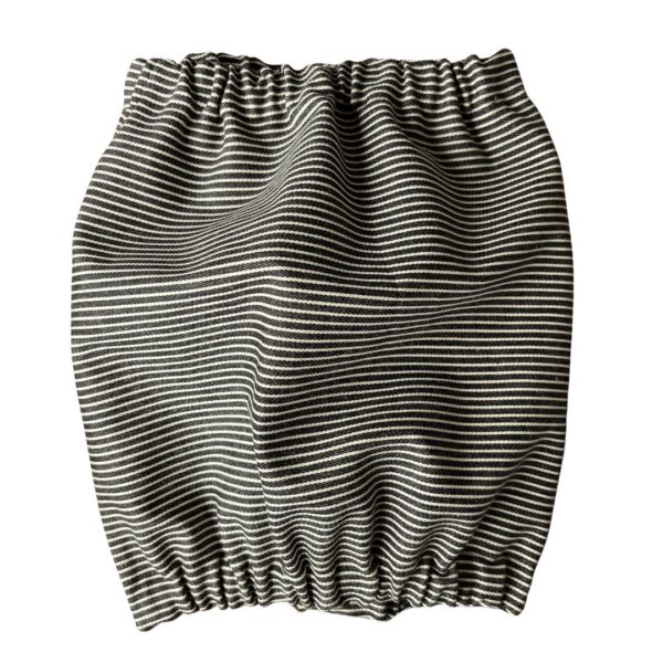 Paraorecchie in tessuto jeans stretch - Righe sottili, Disponibile in Nero e Rosso