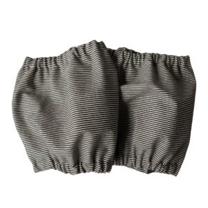Earmuffs in stretch denim fabric - Thin stripes, Available in Black and Red