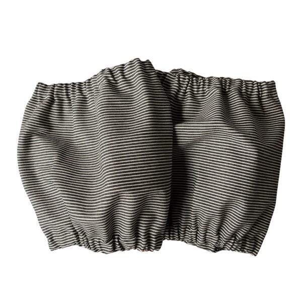 Paraorecchie in tessuto jeans stretch - Righe sottili, Disponibile in Nero e Rosso