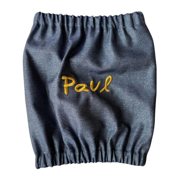 Chambray earmuffs, slightly shiny - Navy blue