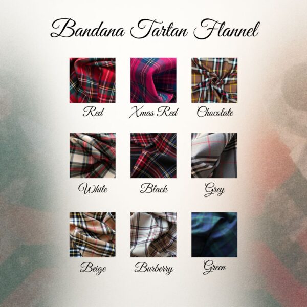Tartan dog bandana (flannel and pure wool)