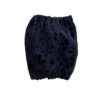 Paraorecchie per cani in denim stretch grigio scuro “Leopard Couture” - tessuto alta moda