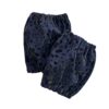 Paraorecchie per cani in denim stretch grigio scuro “Leopard Couture” - tessuto alta moda