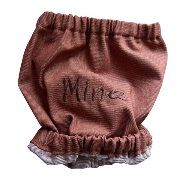 Terracotta Stretch Denim Snood “Fulvo come il tuo Cocker”