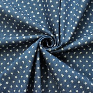 Paraorecchie-per-Cocker-Spaniel-in-tessuto-chambray-Stars-dettaglio Paraorecchie per Cocker Spaniel in tessuto chambray - Stars