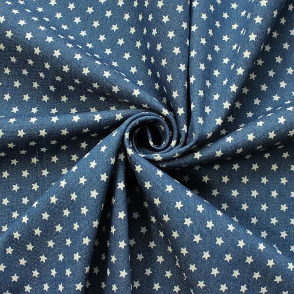 Paraorecchie per Cocker Spaniel in tessuto chambray - Stars