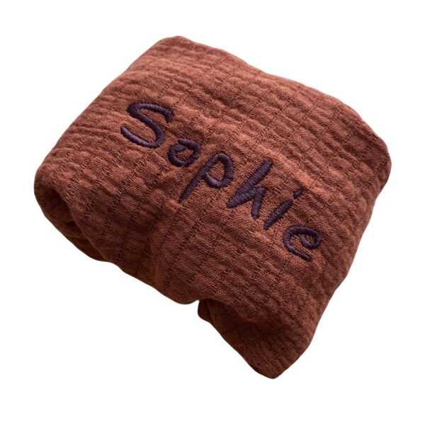 Paraorecchie per cani in morbida mussola stretch - Terracotta